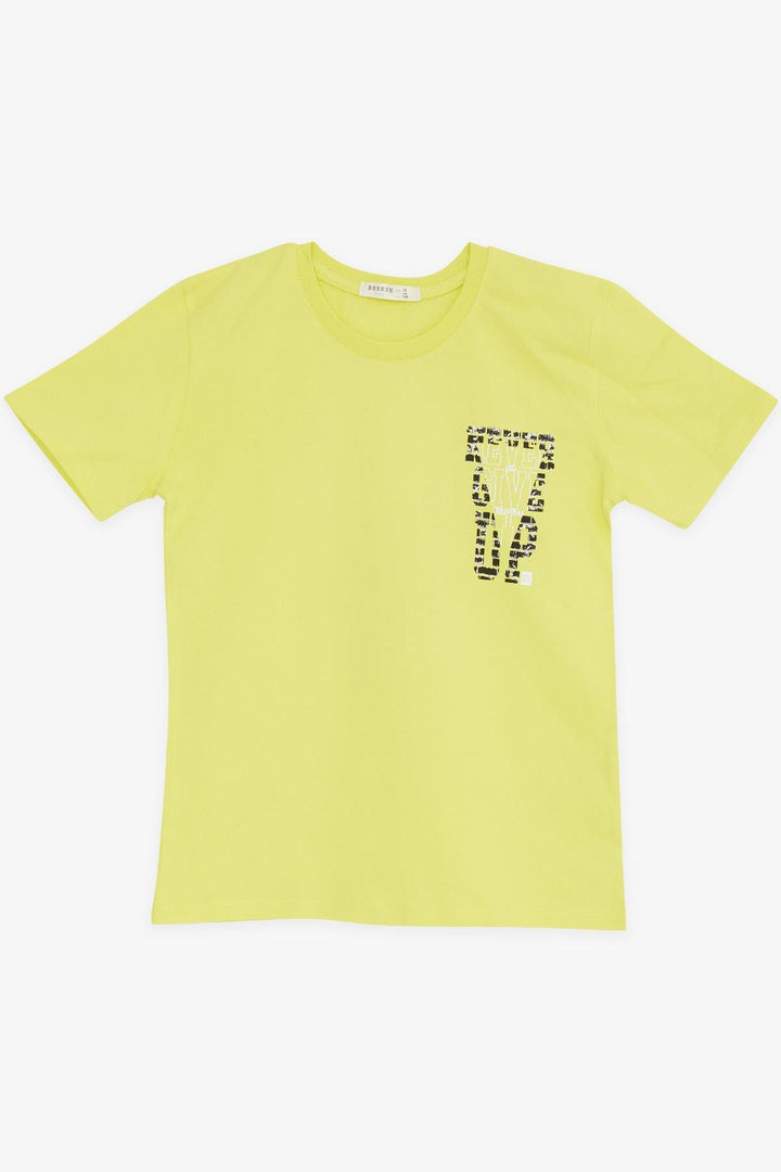 BRE Breeze Girls & Boys Boys T-Shirt Printed with Text, 84 Years, Yellow - Azzano