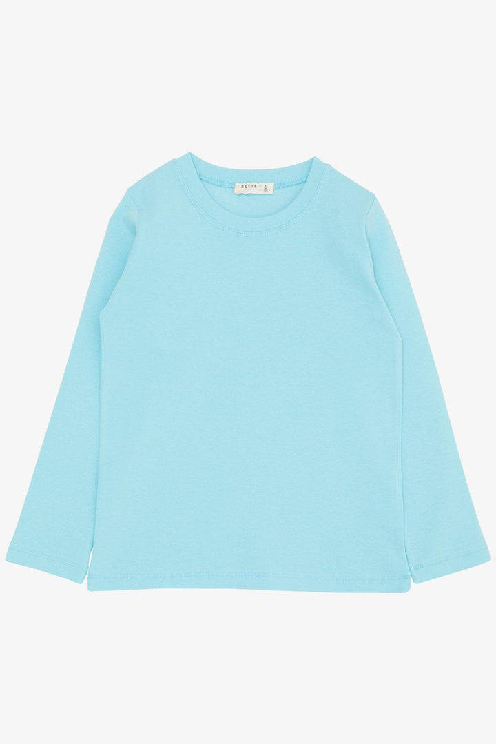 BRE Breeze Boys' Long Sleeve T-Shirt Basic 4-8 Years, Turquoise - Villejuif