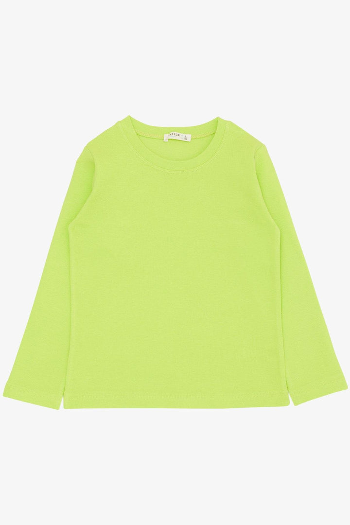 BRE Breeze Boys' Long Sleeve T-Shirt Basic 4-8 Years, Pistachio Green - Teotihuacan