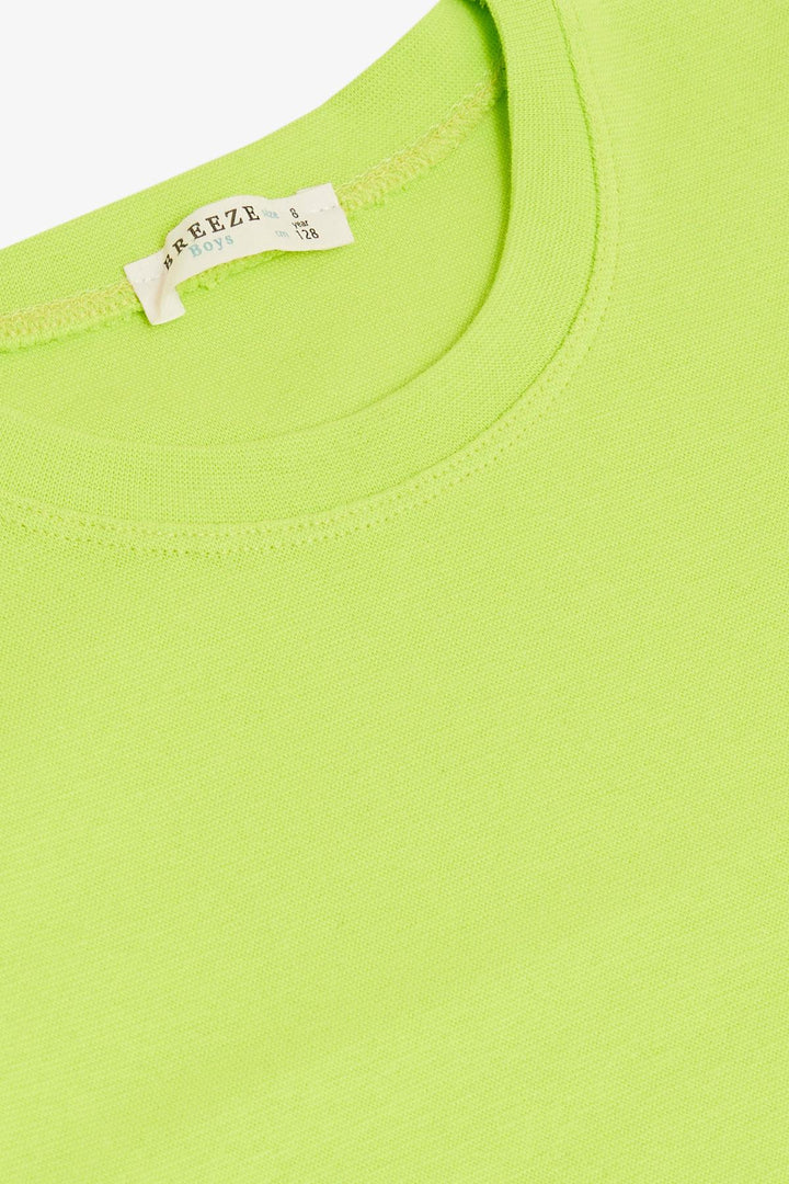 BRE Breeze Boys' Long Sleeve T-Shirt Basic 4-8 Years, Pistachio Green - Teotihuacan