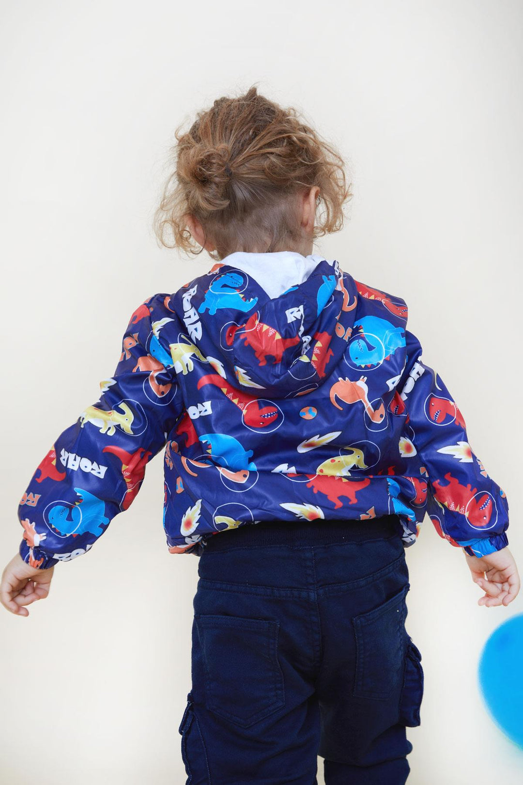 BRE Breeze Girls & Boys Boys Raincoat Roaring Dinosaurs Patterned 1-5 Years, Navy Blue - Fitchburg