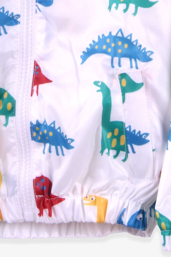 BRE Breeze Boys' Raincoat Colorful Dinosaur World 1-6 Years, White - Cwmbran