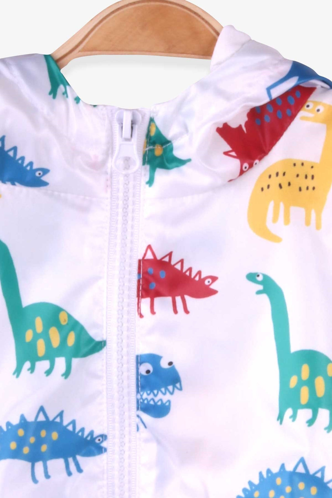 BRE Breeze Boys' Raincoat Colorful Dinosaur World 1-6 Years, White - Cwmbran