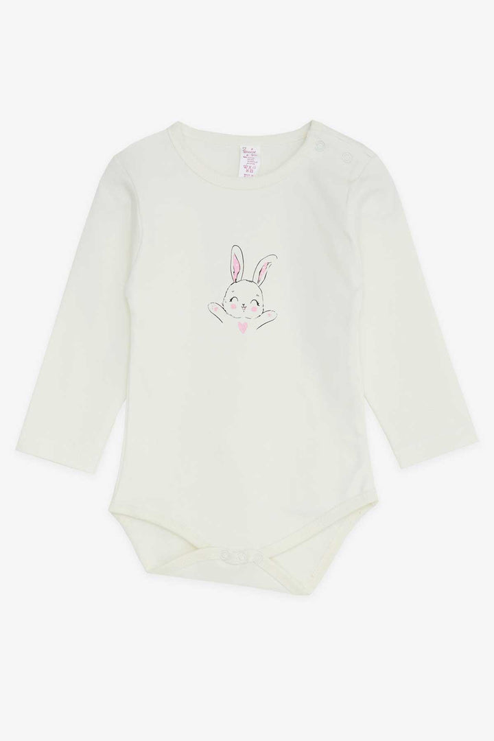 BRE Breeze Baby Girl Snap Bodysuit Bunny 9 Months-3 Years, Ecru - Caltagirone