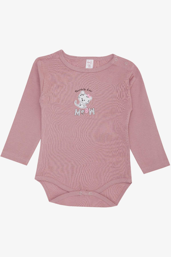 BRE Breeze Baby Girl Snap Bodysuit لطيف طفل قطة مطبوعة 9 أشهر - 3 سنوات، وردي - مينيابوليس