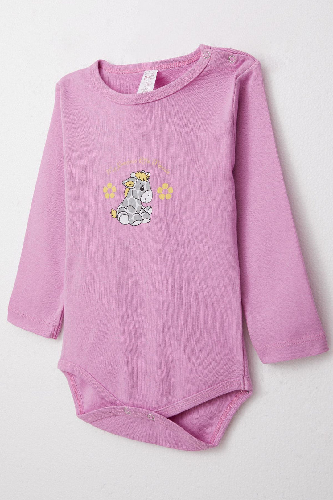 BRE Breeze Baby Girl Snap Bodysuit Cute Baby Zebra Printed 9 Months-3 Years, Lilac - Rastatt