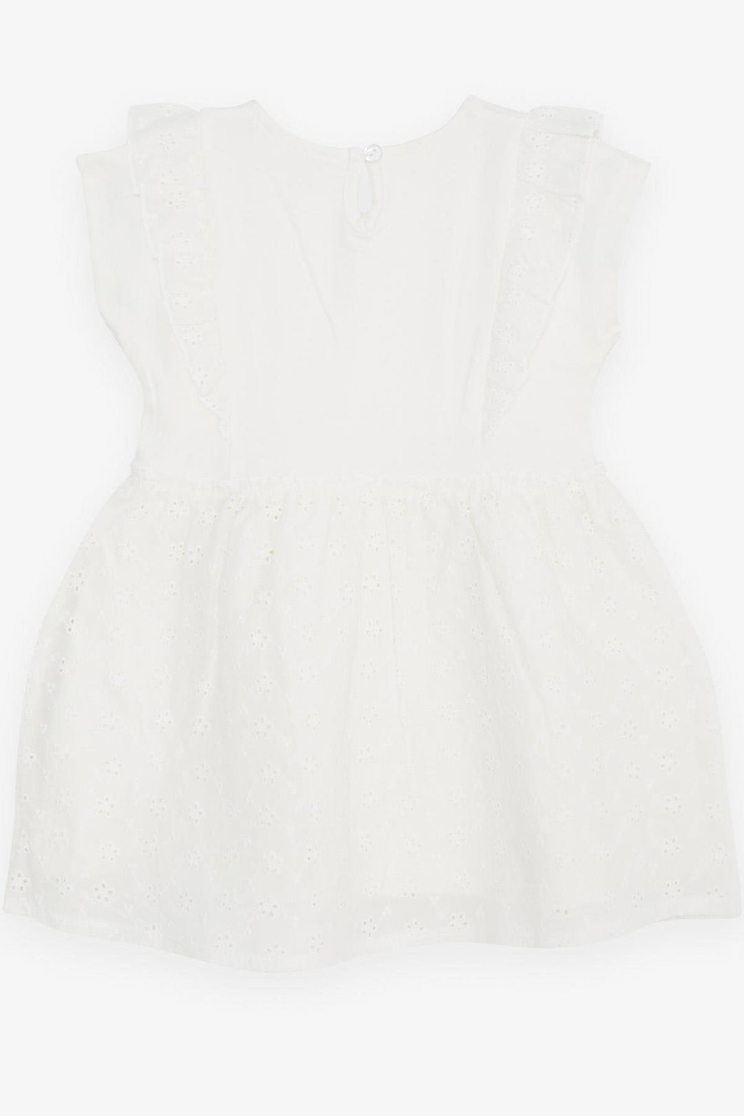 BRE Breeze Baby Girl Dress with Bow Embroidery Lace 9 Months-3 Years, Ecru - Feltham