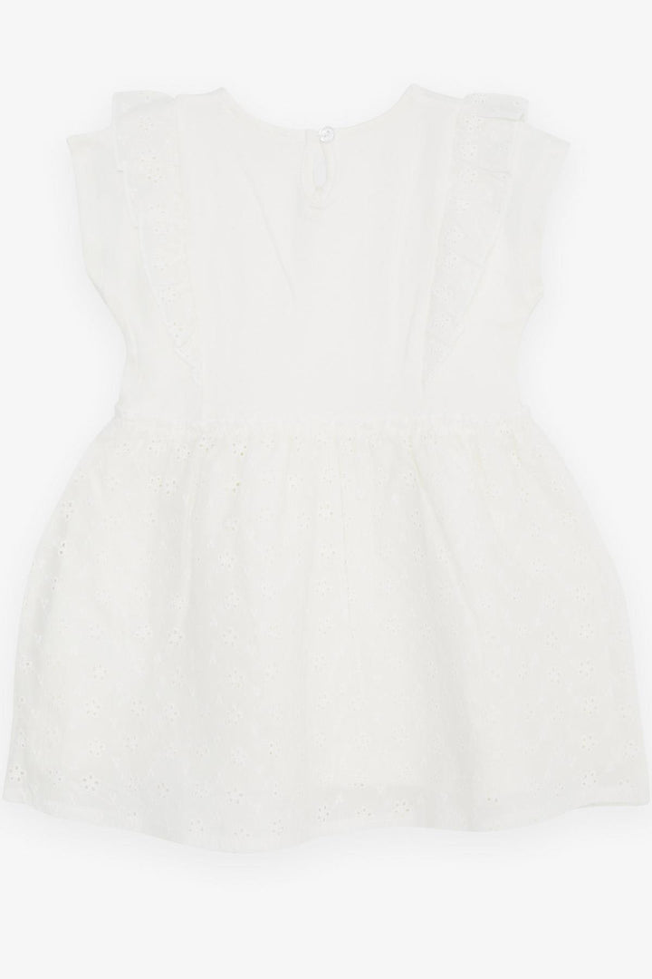 BRE Breeze Baby Girl Dress with Bow Embroidery Lace 9 Months-3 Years, Ecru - Feltham