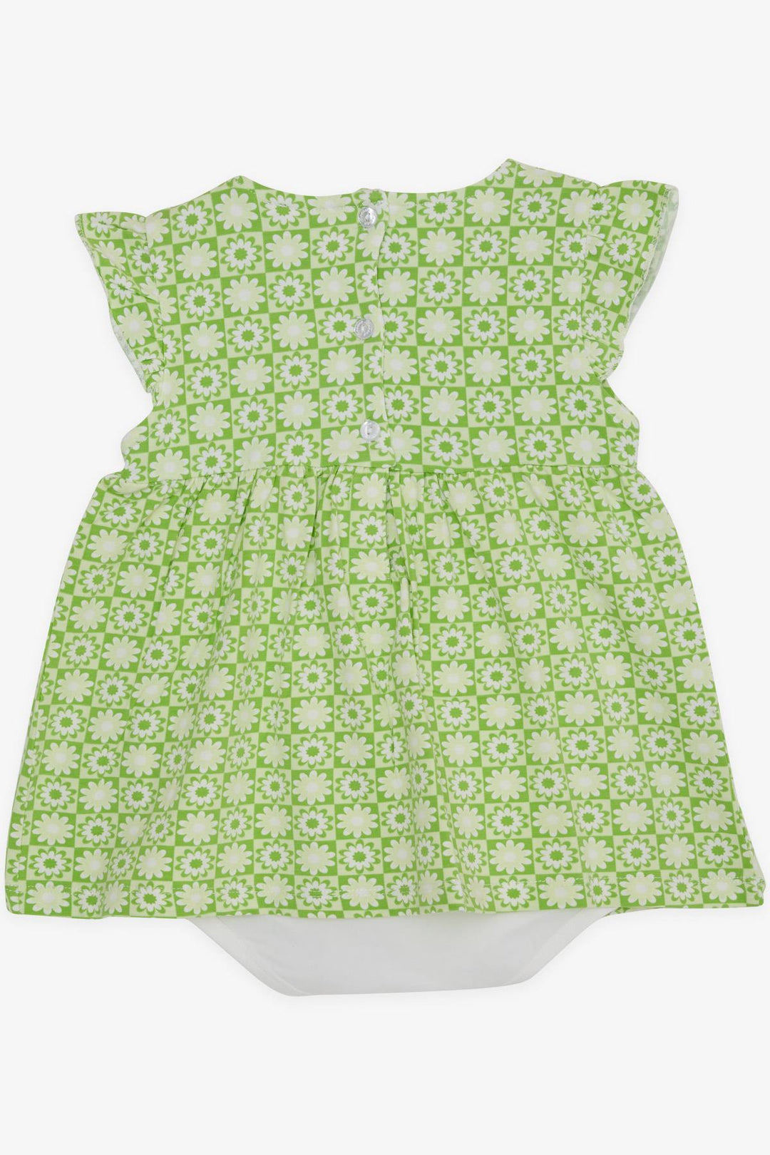 BRE Breeze Baby Girl Dress with Floral Patterned Bow 9 Months-3 Years, Pistachio Green - Walsall