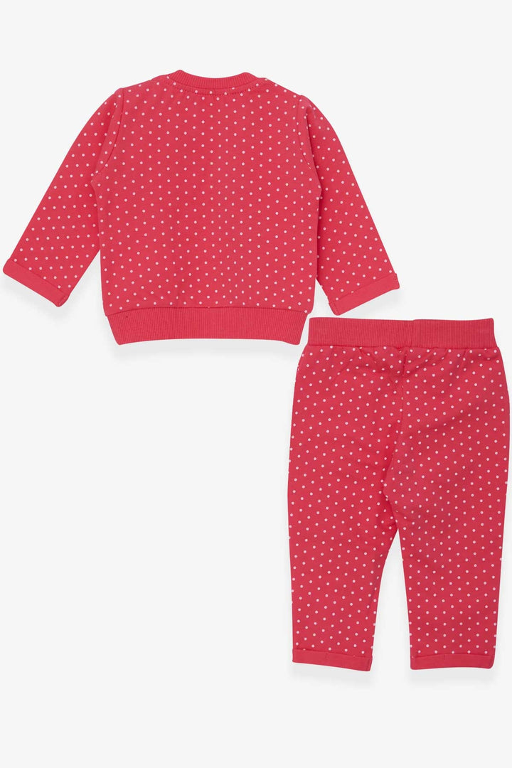 BRE Breeze Girl Baby Tracksuit Polka Dot Glitter Printed 6 Months-2 Years, Coral - Valle de Bravo