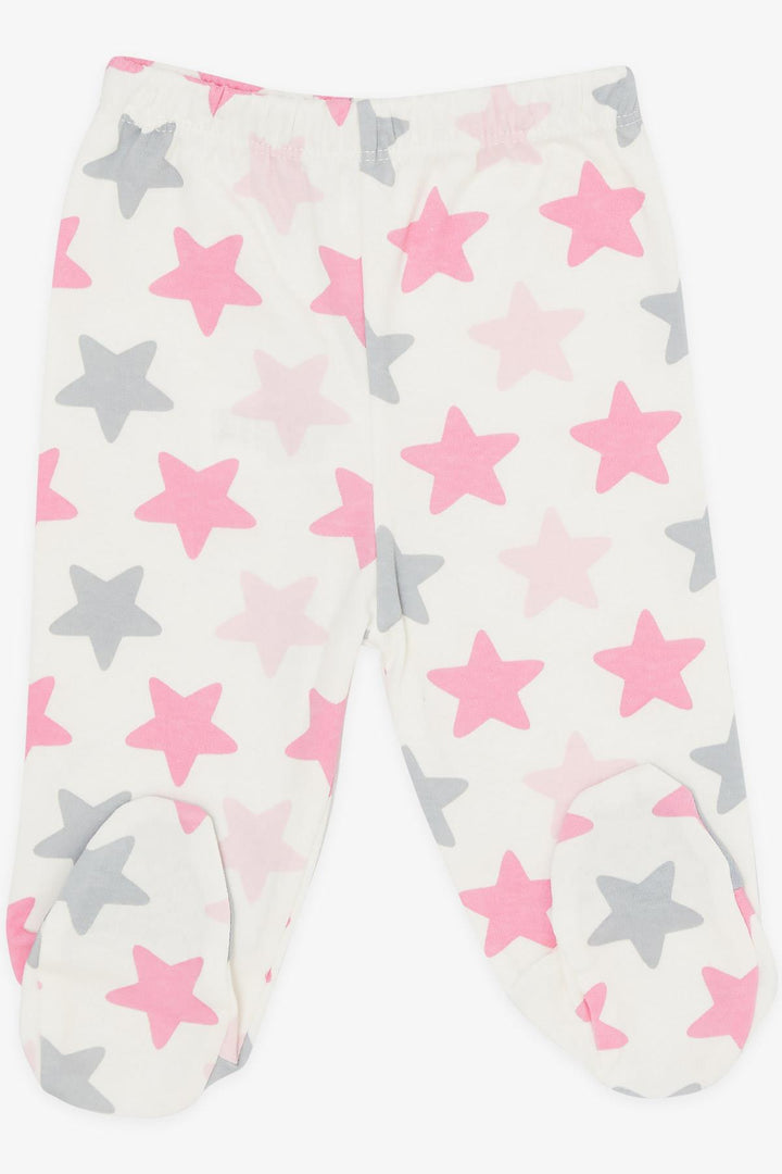 BRE Breeze Baby Girl Hospital Outfit 3-Piece Colorful Star Patterned 0-3 Months-4 Months, Ecru - East Providence