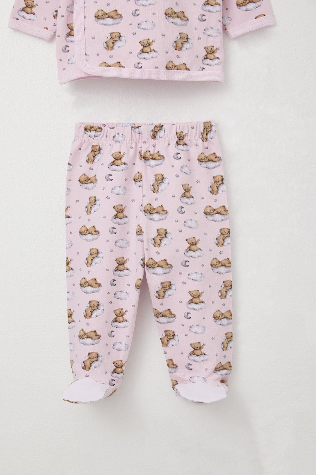 BRE Breeze Baby Girl Hospital Outfit 3-Piece Sleepy Bear Patterned 0-4 Months, Pink - Zoetermeer