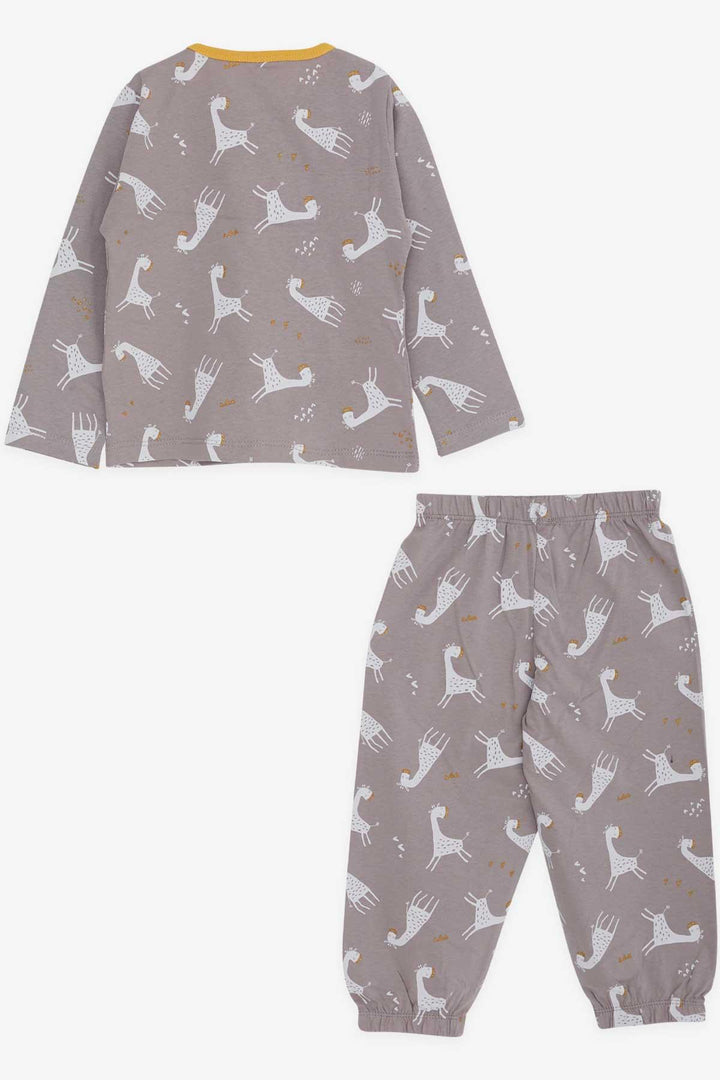 Bree Exe Girl Baby Pajama Set Glitter Giraffe Patterned 9 месяцев 3 года, норка - Dunwoody