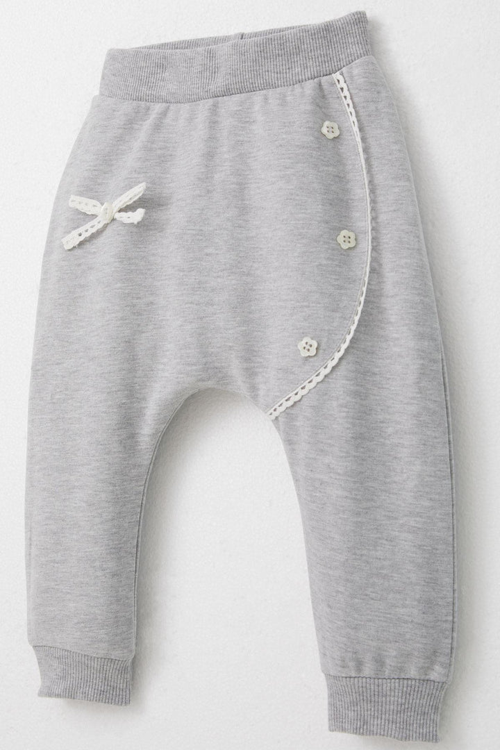 BRE Breeze Baby Girl Sweatpants Type Tracksuit with Kitty Embroidery 6 Months-2 Years, Pink - Newark