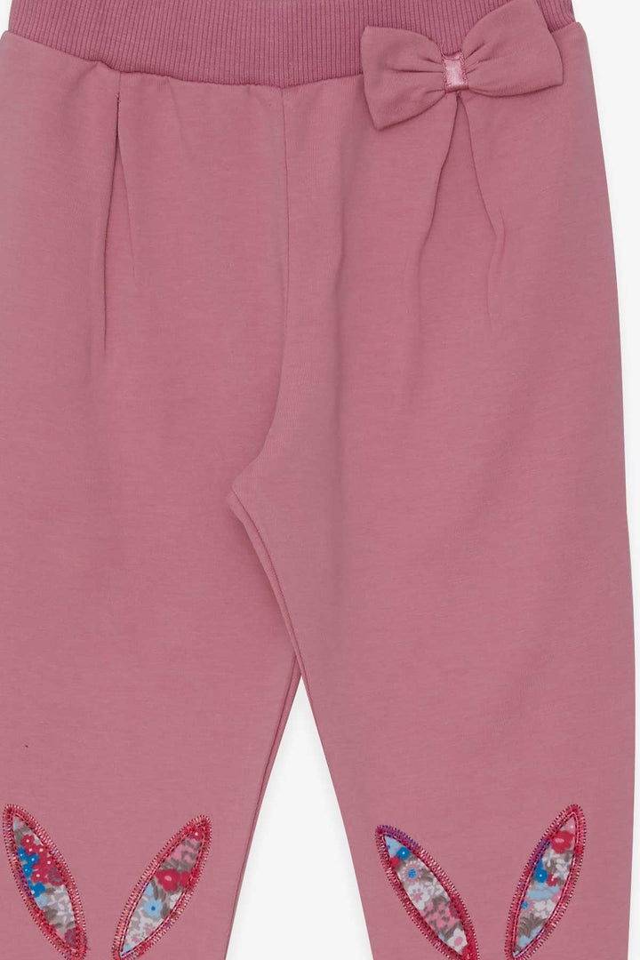 BRE Breeze Baby Girl Leggings Pants with Bunny Embroidery 9 Months-3 Years, Rose Pink - Stamford