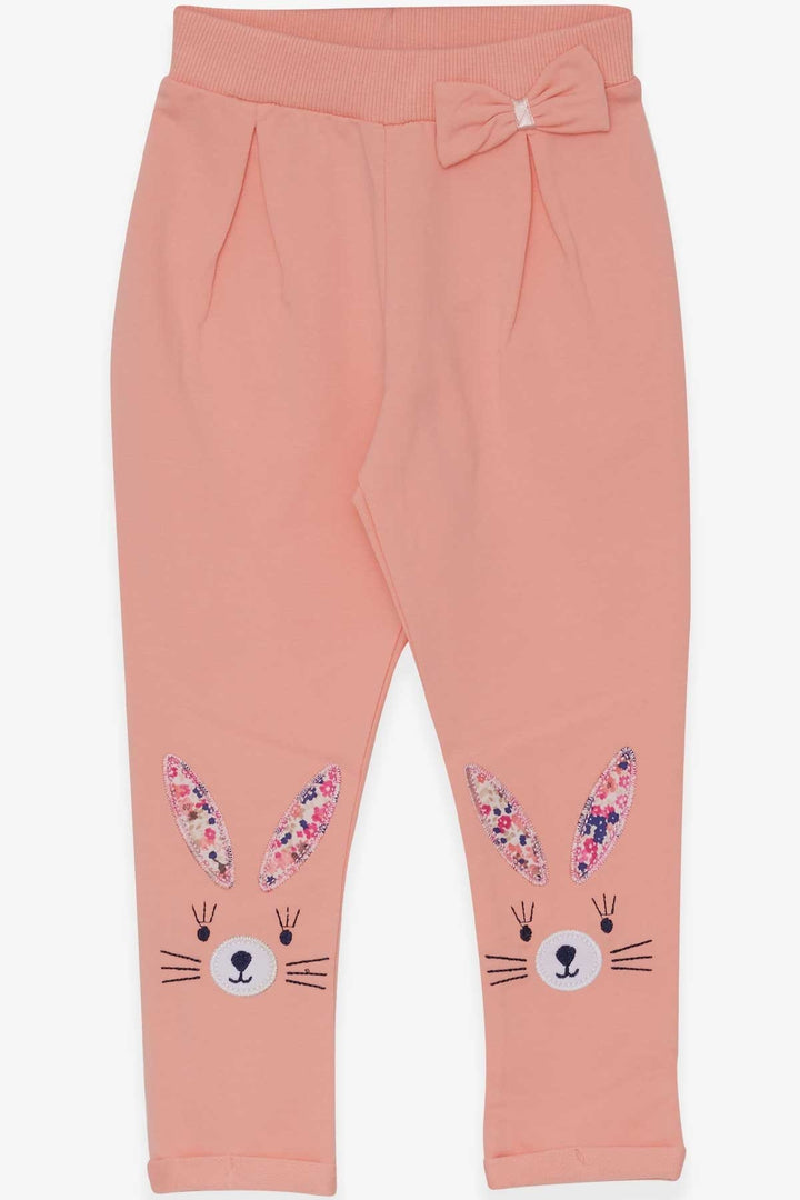 BRE Breeze Baby Girl Leggings Pants with Rabbit Embroidery 9 Months-3 Years, Salmon - Pátzcuaro