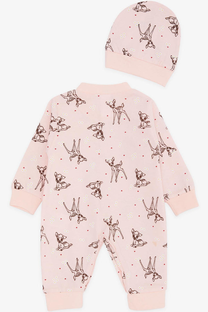 Bree Exe Beeze Baby Girl Romper Spring Themed Fawn Patchered 0-3 месяца-6 месяцев, порошок-Camberley