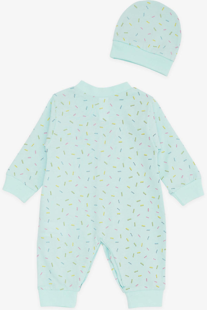 BRE Breeze Baby Girl Romper Colorful Patterned 0-3 Months-6 Months, Water Green - Yecapixtla