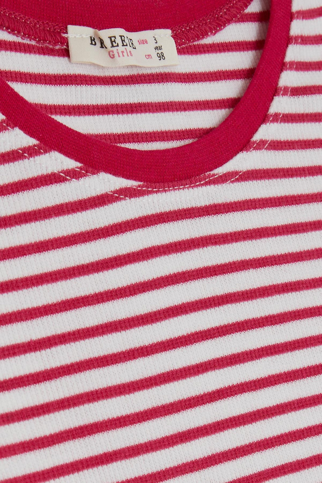 BRE Breeze Baby Girl Long Sleeve Striped T-Shirt 9 Months-3 Years, Fuchsia - Benalmádena