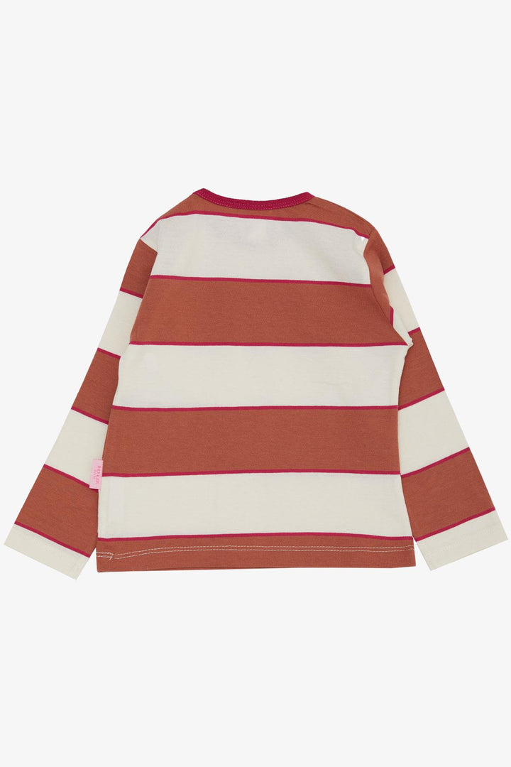 BRE Breeze Baby Girl Long Sleeve Striped T-Shirt Patch 9 Months-3 Years, Mixed Color - Celaya