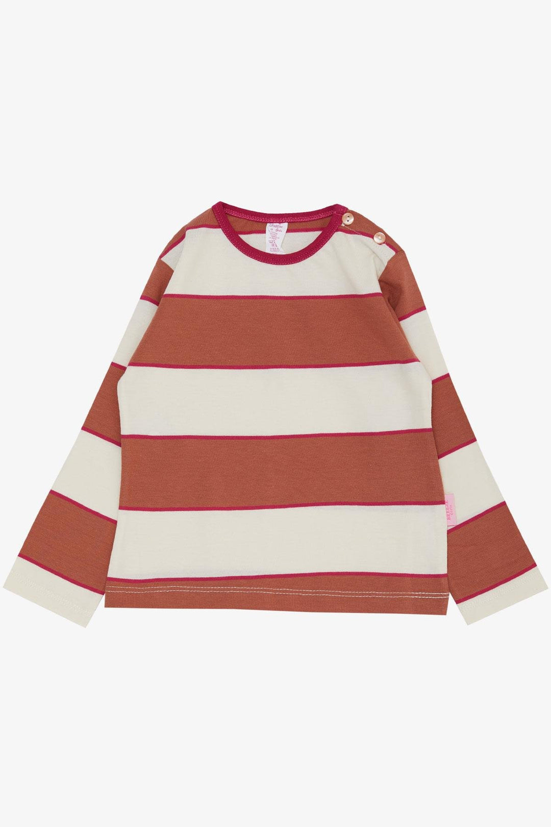 BRE Breeze Baby Girl Long Sleeve Striped T-Shirt Patch 9 Months-3 Years, Mixed Color - Celaya