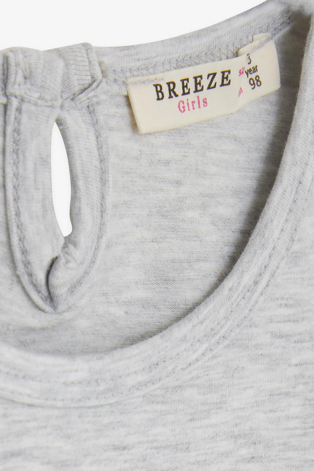 BRE Breeze Baby Girl Long Sleeve T-Shirt Dancer Girl Printed with Lace 9 Months-3 Years, Light Grey Melange - Ciudad de Atlixco