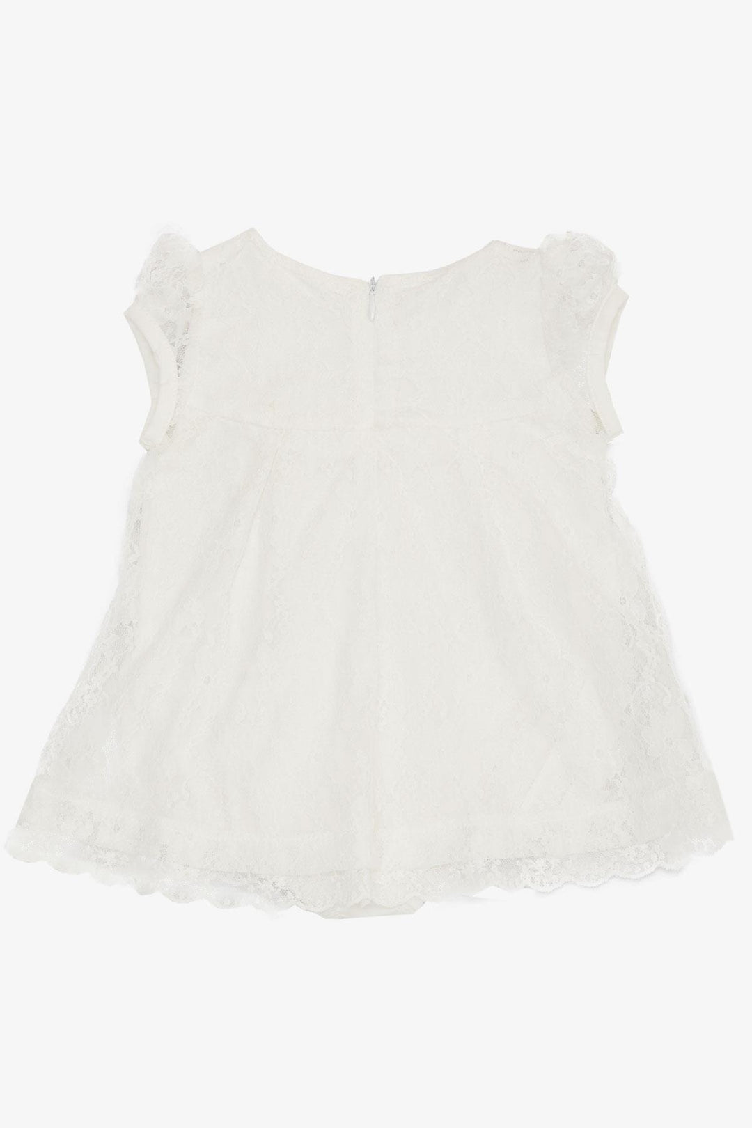 BRE Breeze Baby Girl Bodysuit Dress with Flower Detail Lace, 6 Months-2 Years, Ecru - Media