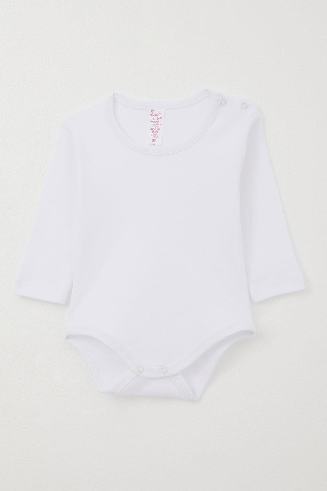 BRE Breeze Baby Girl Bodysuit 3-Piece Set with Tiny Heart Pattern, White, 4 Months Year - Woodbury