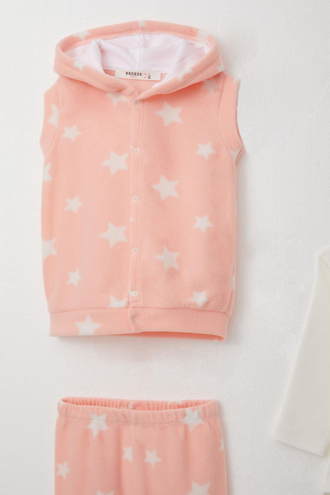 BRE Breeze Baby Girl Bodysuit 3-Piece Set Polar Star Patterned 4 Months Year, Salmon - Villahermosa