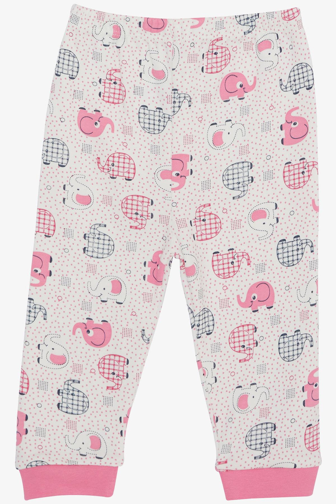 BRE Breeze Baby Girl Bodysuit 3-Piece Set Cute Baby Elephant Patterned 4 Months Year, Ecru - Santurce-Antiguo