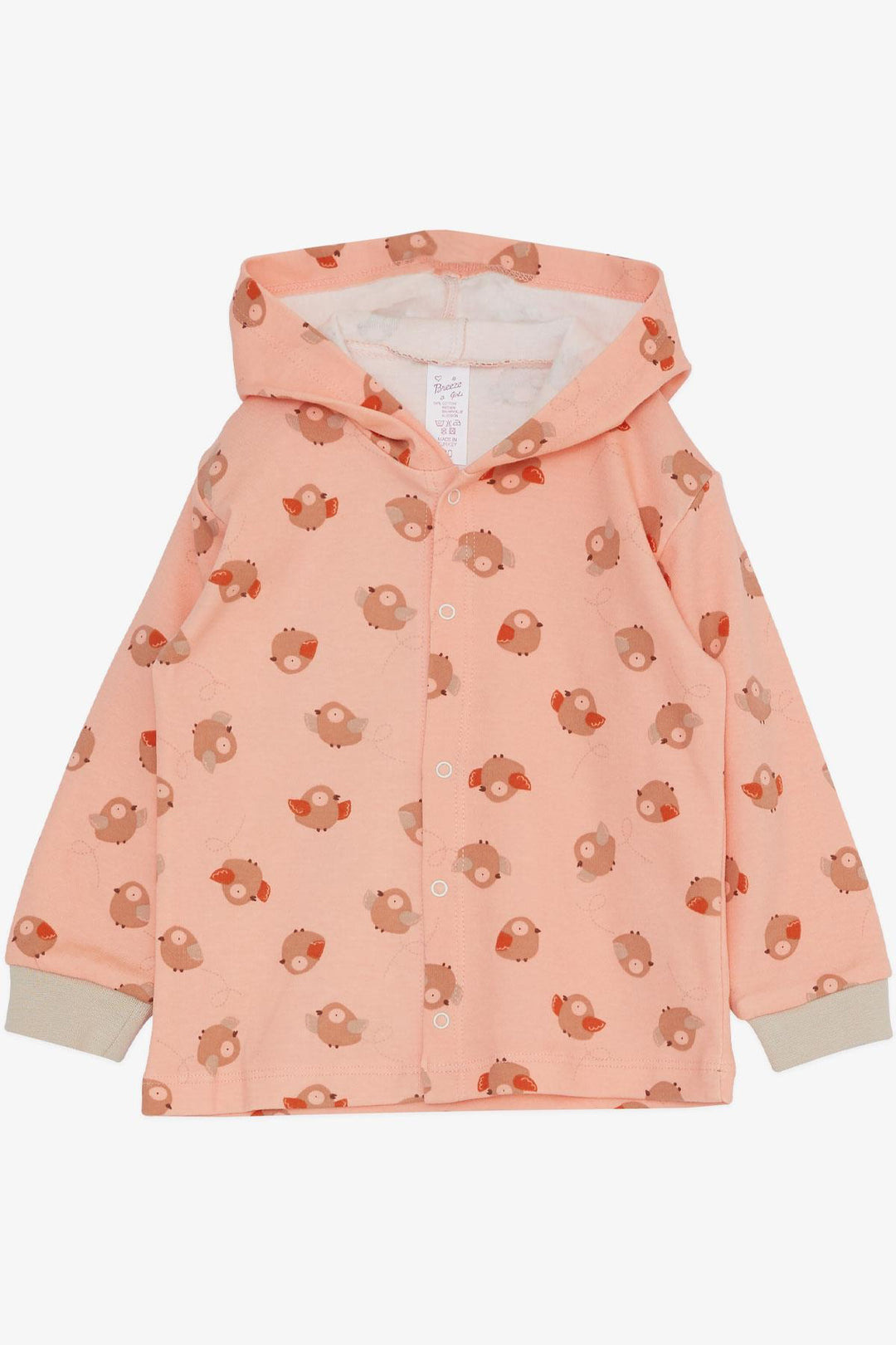 BRE Breeze Baby Girl Bodysuit 3-Piece Set Cute Bird Patterned 4 Months Year, Salmon - Los Angeles