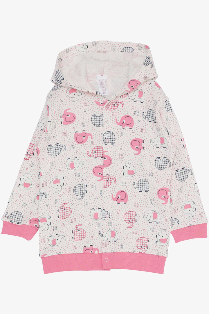 BRE Breeze Baby Girl Bodysuit 3-Piece Set Cute Baby Elephant Patterned 4 Months Year, Ecru - Santurce-Antiguo