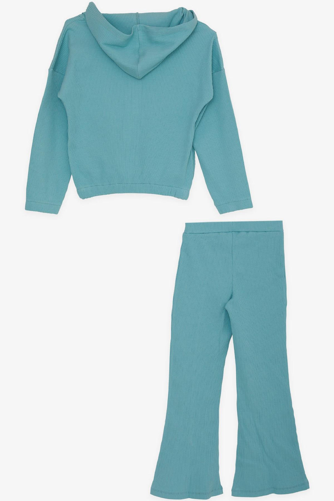 BRE Breeze Girl Child 3-Piece Legging Set with Ribbed Zippered Hem Slit, 50 Years, Aqua Green - Ermezinde