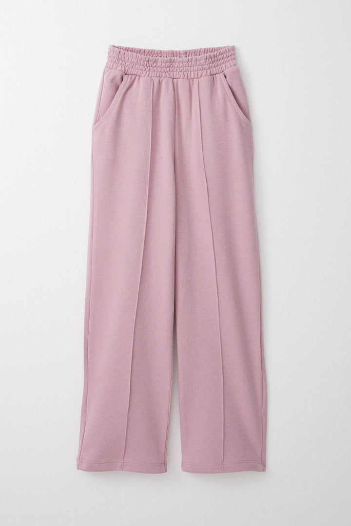 BRE Breeze Girl Child Wide Leg Elastic Waistband Bottom Pocketed Pants 84 Years, Rose Pink - Lehigh Acres