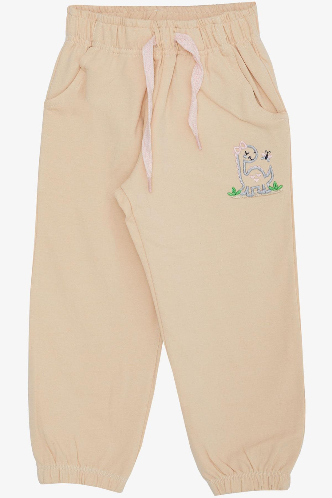 BRE Breeze Girl Child Bottom Cute Dinosaur & Butterfly Embroidered Printed 1-4 Years, Cream - Alexandria