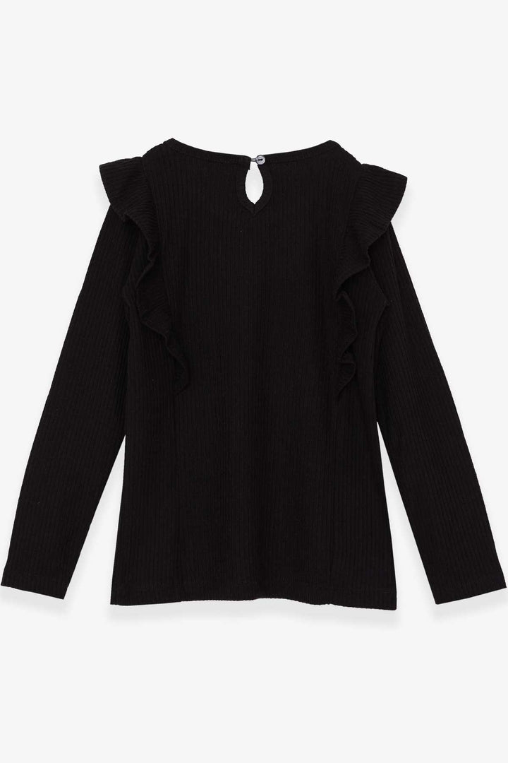 BRE Breeze Girl's Ruffled Blouse 1.5-5 Years, Black - Cottage Grove