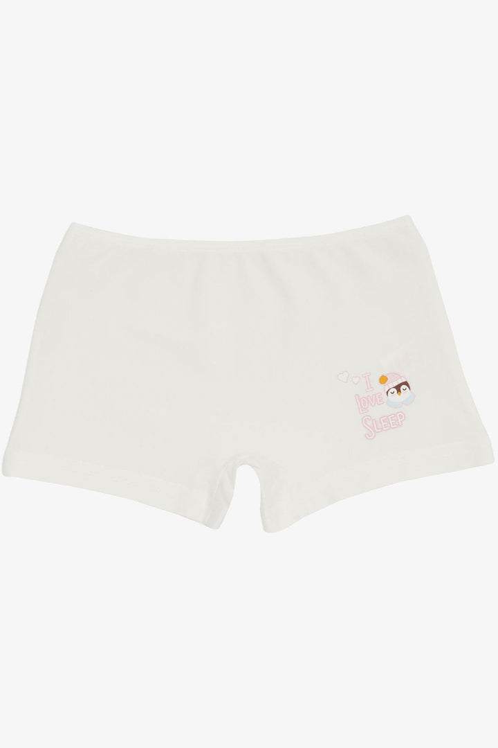 BRE Breeze Girl's Boxer Shorts with Penguin Print, 51 Years, Beige - Haverstraw