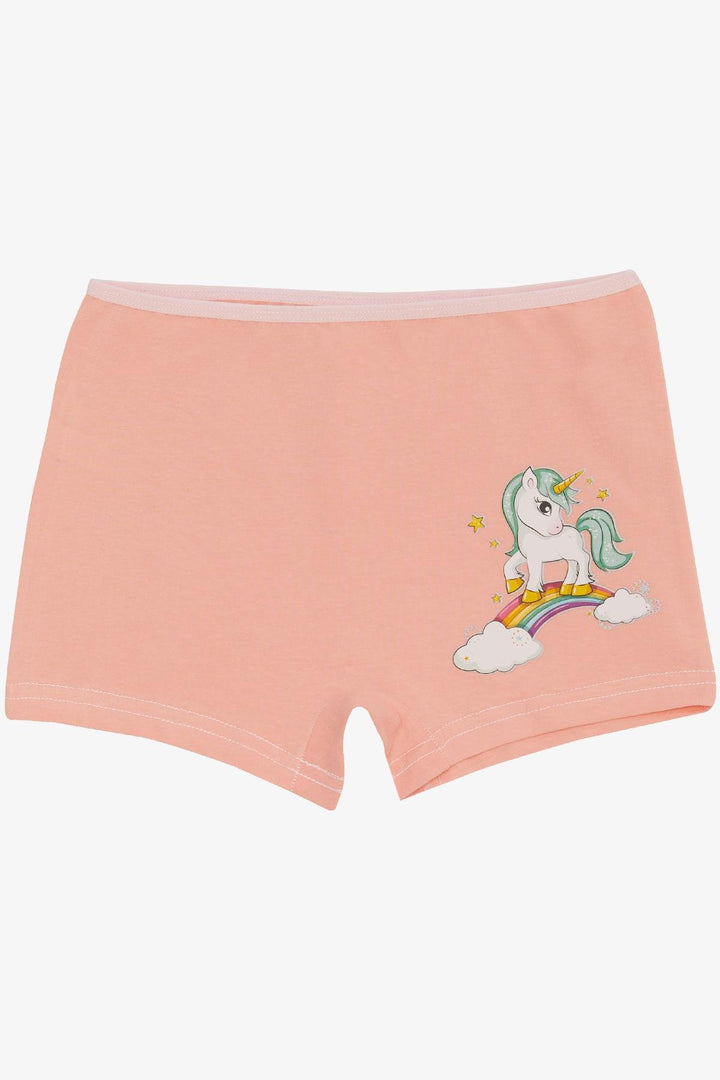 BRE Breeze Girl's Boxer Cute Unicorn & Rainbow 51 Years, Salmon - Highlands Ranch