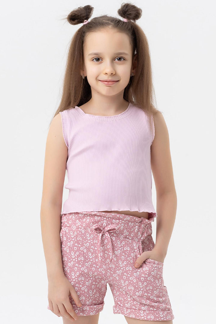 Bre Breeze Girl Child Crop футболка с ребрами 84 года, порошок - Людвигсбург