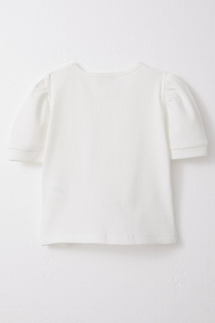 Bree Exe Girl Child Crop Top с деталями на вырез живота, 84 года, белый - Treviso