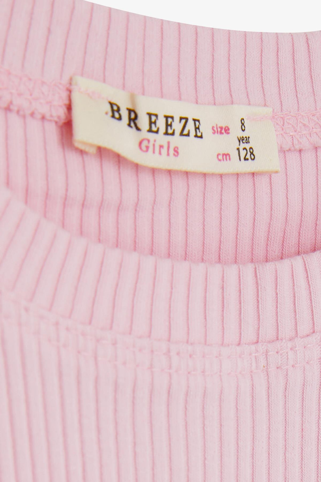 BRE Breeze Girl Child Crop Top with Frilly Sleeves, 84 Years, Pink - Caserta