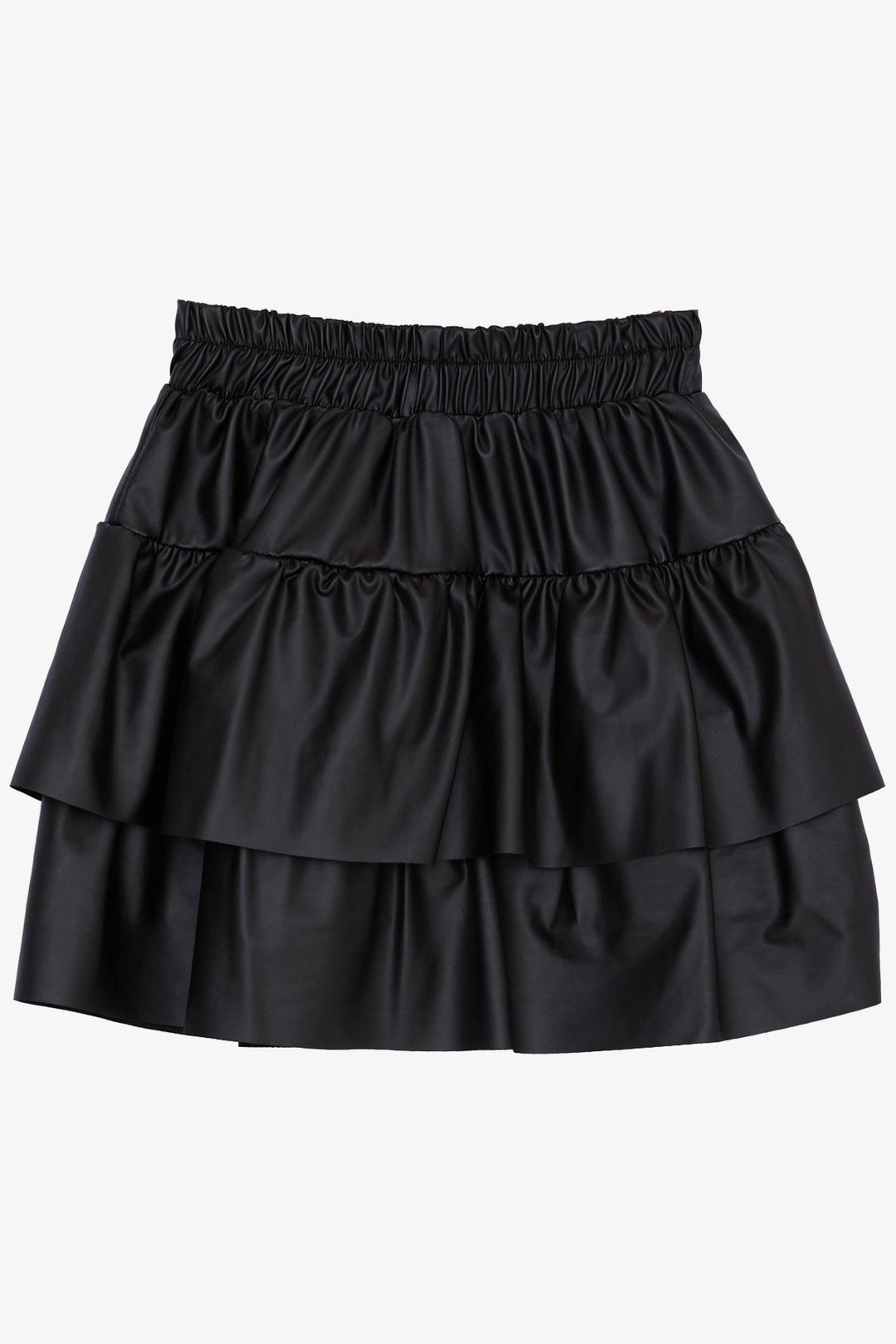 BRE Breeze Girl Child Leather Skirt Layered Bow 50 Years, Black - Sunnyvale