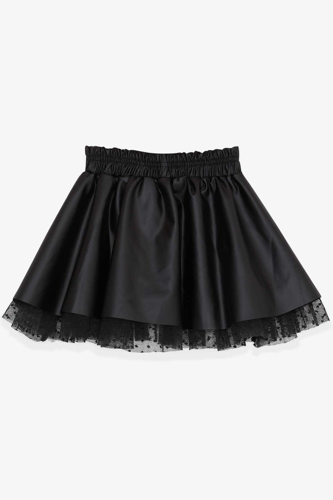 BRE Breeze Girl Child Leather Skirt Tulle 3-7 Years, Black - Marcq-en-Baroeul