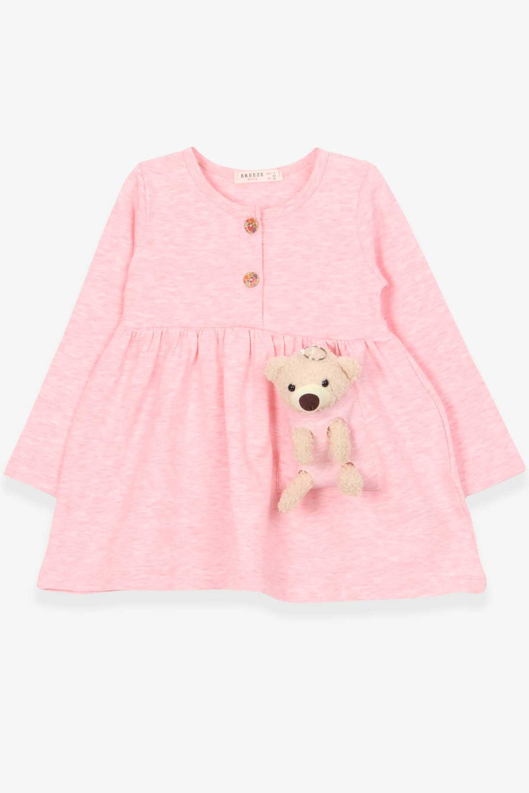 BRE Breeze Girl Dress Bear إكسسوار مفصل 2-6 سنوات، سلمون ميلانج - Suhl