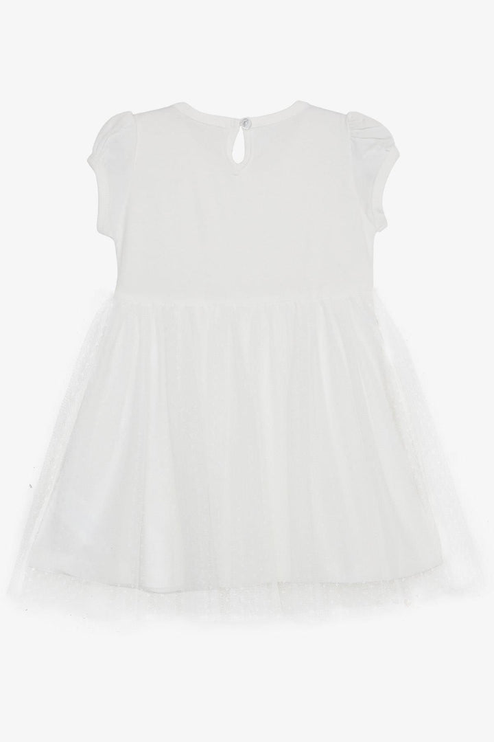 BRE Breeze Girl's Dress with Bow Tulle 3-8 Years, Ecru - Nuremberg