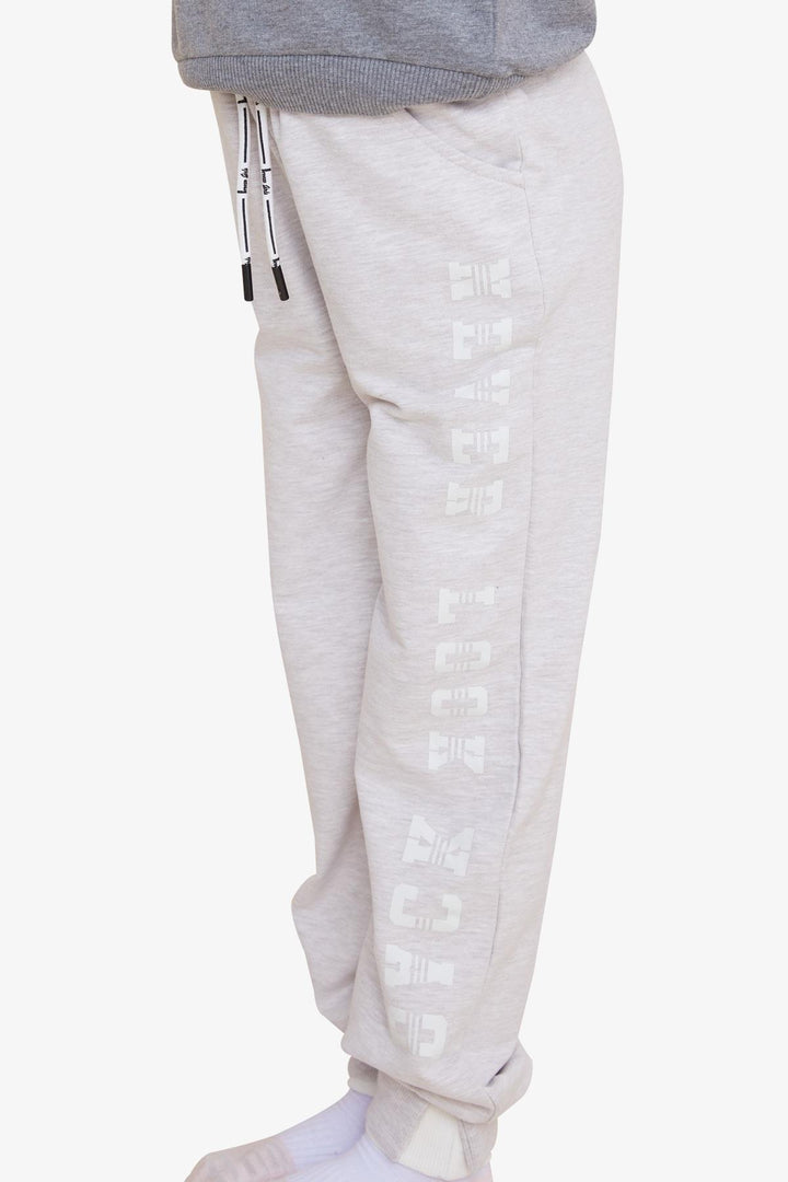 BRE Breeze Girl's Sweatpants Printed 94 Years, Beige Melange - Keratsíni