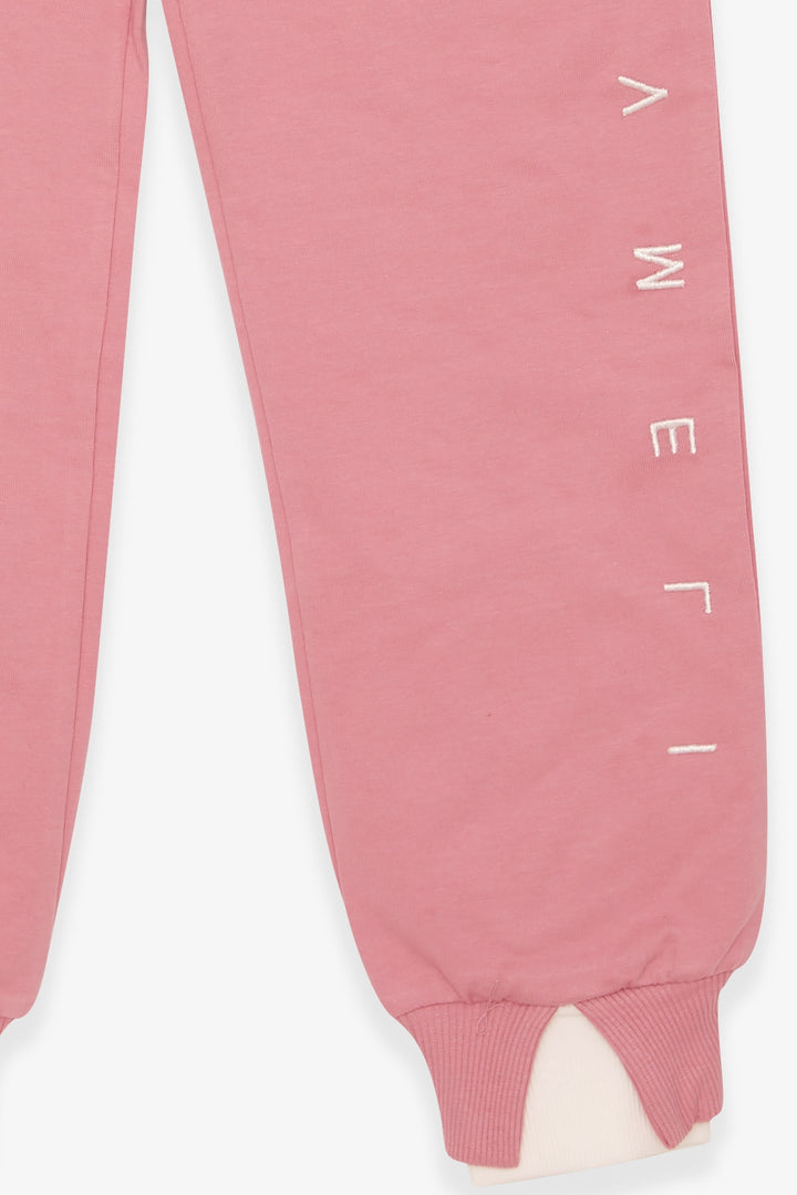 BRE Breeze Girl's Sweatpants Printed 84 Years, Rose Pink - Cabo San Lucas