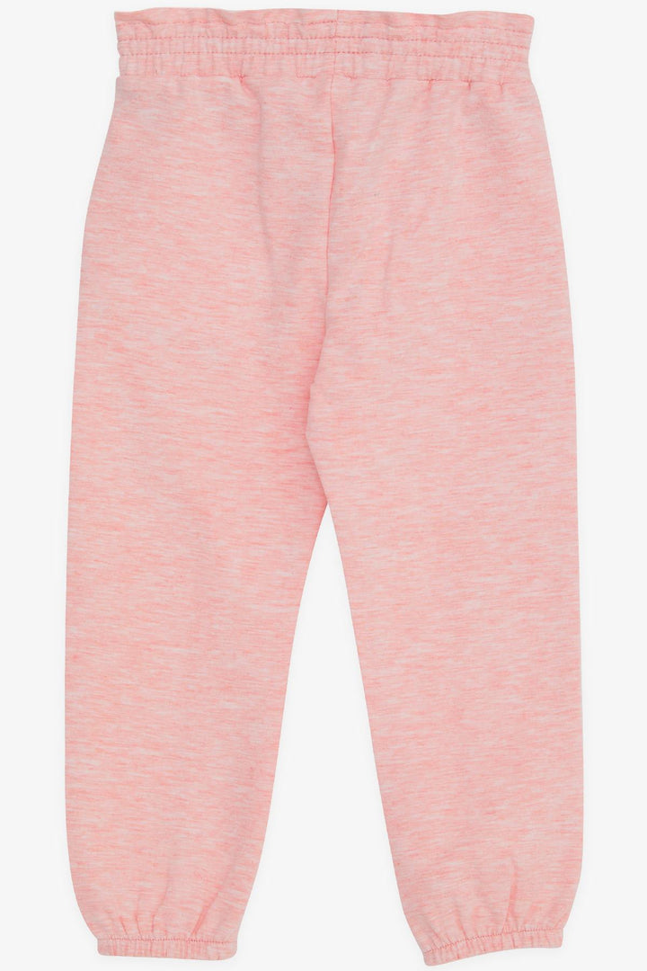 BRE Breeze Girl's Sweatpants with Elastic Waistband and Pockets, 1-4 Years, Salmon Melange - Horlivka