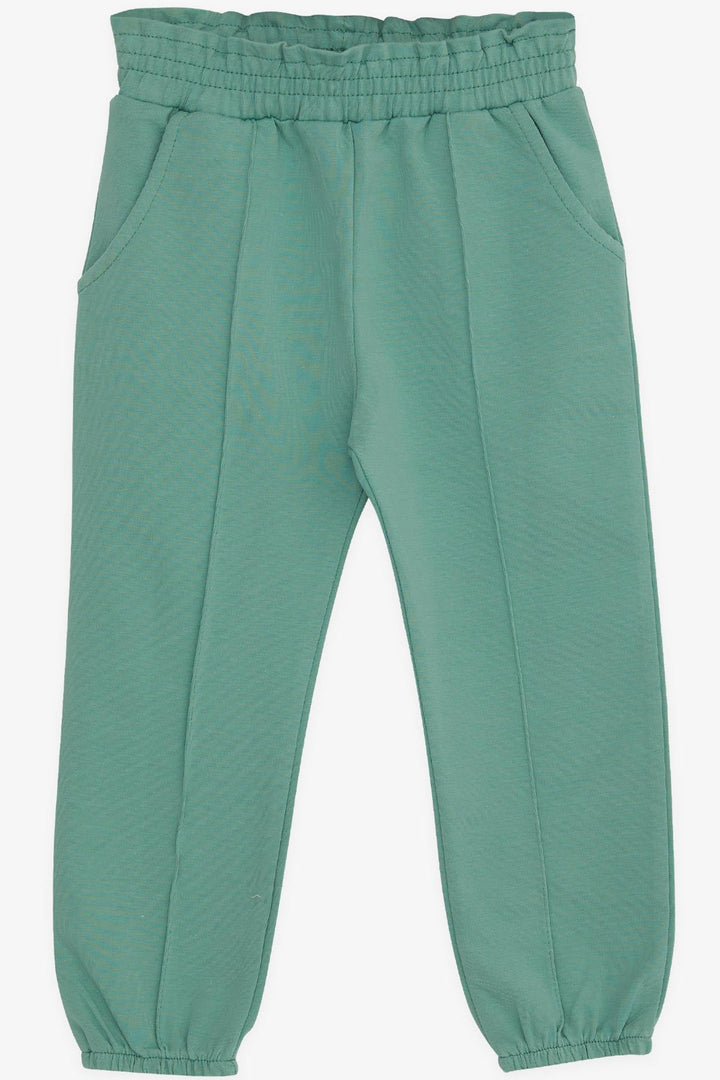 BRE Breeze Girl's Sweatpants with Elastic Waistband and Pockets, 1-4 Years, Mint Green. - Chandler