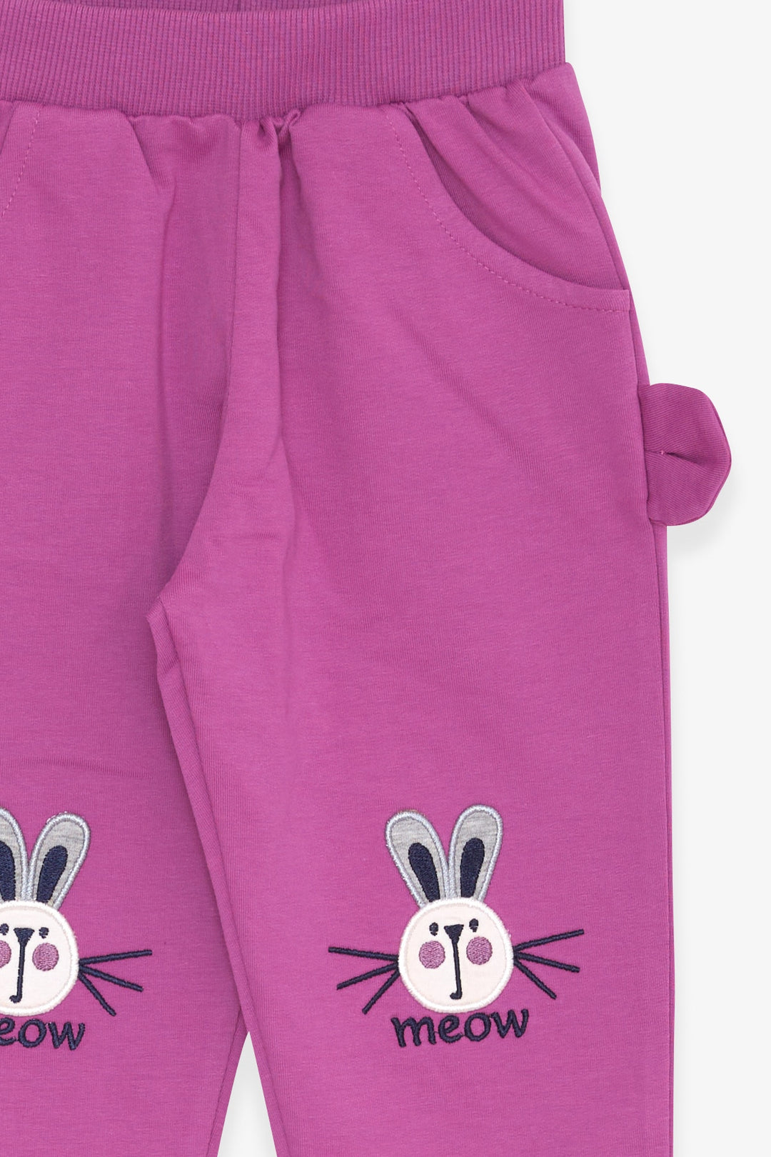 BRE Breeze Girl Child Sweatpants with Bunny Embroidery 1-4 Years, Purple - Sagunto